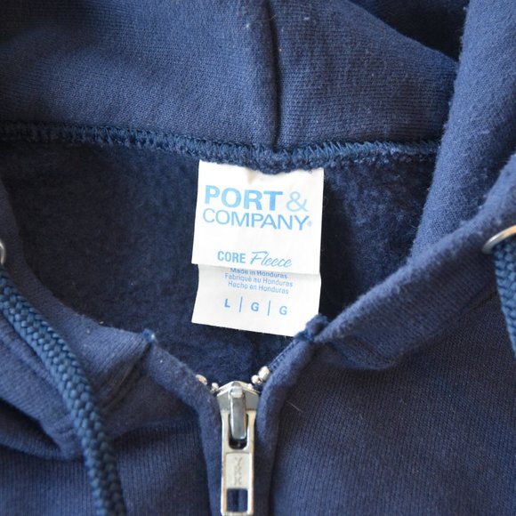 Men's Reno Tahoe Steel Hooded Zip-Up Navy Blue Sweatshirt Size L - Picture 4 of 11